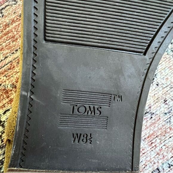 Toms Reese Olive Green Suede Ankle Boots Side Zipper Size 8.5 - Picture 8 of 12